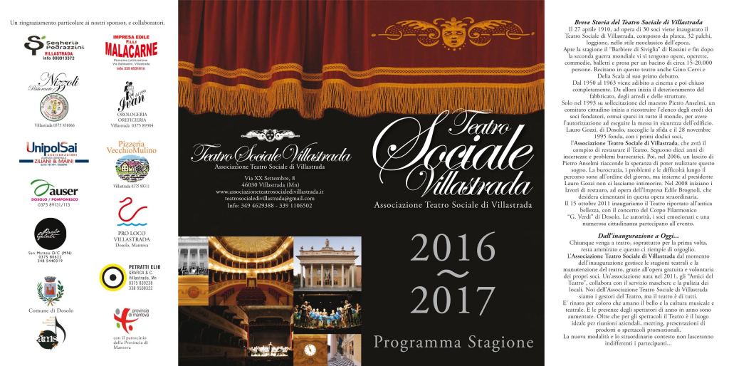 Teatro Sociale di Villastrada - Stagione 2016 2017